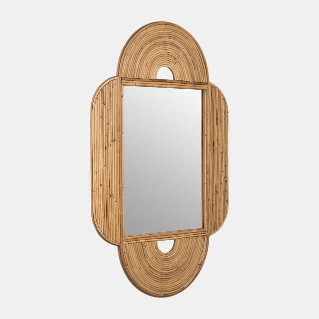 30x47" Rectangular Mirror, Natural Rattan - HER Home Design Boutique